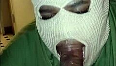 Super Sloppy Deep Throat Blowjob From Masked Girl