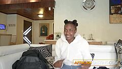 Ebony Model Feels Deepthroat Cum Explosion