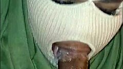 Super Sloppy Deep Throat Blowjob From Masked Girl