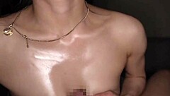 Japanese slut gives hardcore blowjob and creampie in part 3