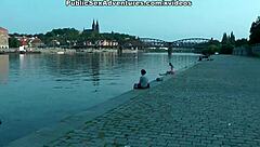 i saw a skinny chick get fucked in her tight holes in the park it was hot