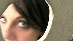 Black Haired Amateur Sucks BIG at College Party!