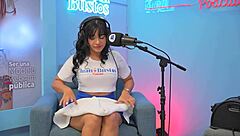 Busty Latina Shoves Towel In Vagina For Extreme Squirt