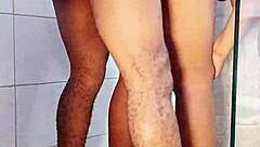 First bathroom fuck with roommate