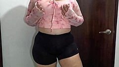 my mother-in-law's perfect sexy big ass shaking before bed