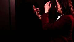 Student sucks cock at the gloryhole.