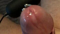 Handless Guy Uses Vibrator for Intense Toys Play Leading to Cumshot