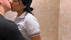 Hot Students Caught Having Sex In School Bathroom.