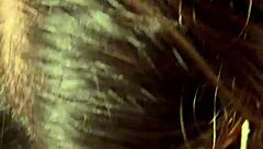 I enjoy watching my sexy secretary give me oral in close up, her natural tits on display.