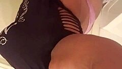 Retro BBW Ebony Teases and Rips Clothes!