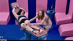 Brill Angel tied up and tickled by Nata Gold