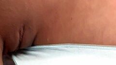 Babe says watch me spread and pee