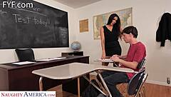 i got a desk surprise from Rachel Starr, awakening my cheating student's sexual side