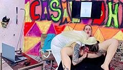 I-I went to the tattoo studio to get my pussy tattooed but the tattooists fucked me