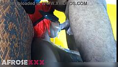 African Girl Gags On Cock Deepthroat Choking Ball Licking