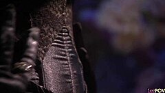 Seducing Lesbian With Heels And Corset, Shaved Pussy Kissed.