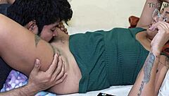 Sexy slut gets pussy tattooed and creampied