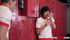 One Milf Coach And Two Horny Students Fucking