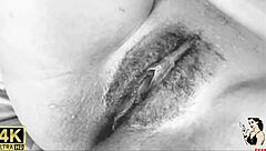 Stepson films goddaughter masturbating with mega dildo in pussy