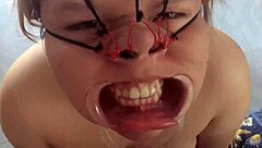 i fuck her face and cum on her nose