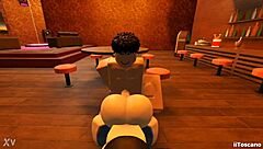 Wow, That Slut Takes Big Cock in Her Ass Fucking POV at the Bar!