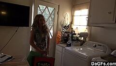 Blonde Babe Wants Sex Ride After Shopping