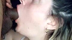 my friend visited and i sucked his cock then he fucked me hard