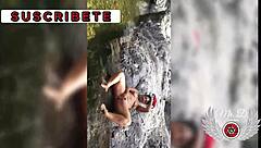 masturbating outdoors in public river, step brother records for voyeurs!