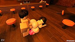 Wow, That Slut Takes Big Cock in Her Ass Fucking POV at the Bar!