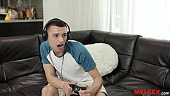 stepdad's hot assistant gets rough anal from father in law