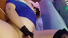 Hotwife steffi showcases big pussy lips with toys in homemade scene