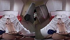 Blonde Personal Assistant in Dark Room VR