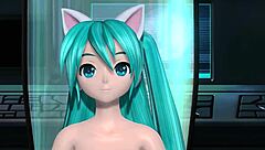 Hatsune Miku Nude Mod Full Cat Costume With Big Tits And Ass