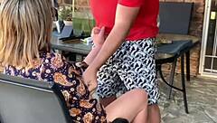 Stepmom Mutual Masturbation Outdoor Creampie