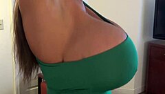 Mature MILF Mrs James Shows Huge Fake Tits In Bikini Vlog