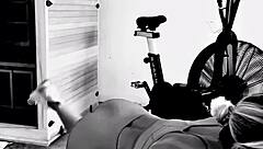 Creeper captures MSACS during her intense ass-focused workout session.