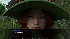 Let's play the green witch with redhead using toys