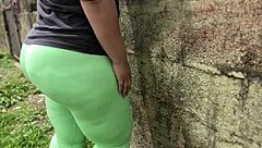Look At My Friend's Mother's Huge Ass In Yoga Pants!