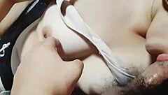 Sexy babe gives sloppy blowjob, cum in mouth 😋💦