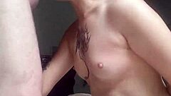 swallow it whole fast and hard, she says as head held on dick