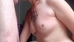 swallow it whole fast and hard, she says as head held on dick