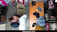 Officer Makes Pussy Juices Drip On Desk