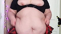 Hairy Bbw Spreading Wet Pussy Without Panties Under Miniskirt