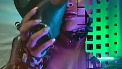 colombian redhead strips and touches pussy