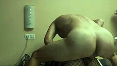 skinny cowgirl in fishnet bodysuit takes deep dick with both holes