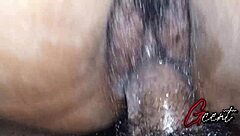 Close up sex with hairy creamy pussy and hairy cock