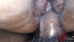 Close up sex with hairy creamy pussy and hairy cock