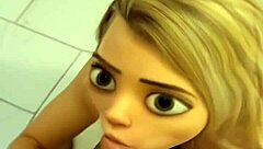 Petite teen 18+ Elsa takes big black cock cumshot in public bathroom outdoor