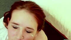 wow, teen with perfect tits gets a huge cumload on her face in casting 😍