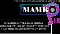 Karina Rose Cheats And Gets Fucked By Four Huge Cocks In Triple Anal!